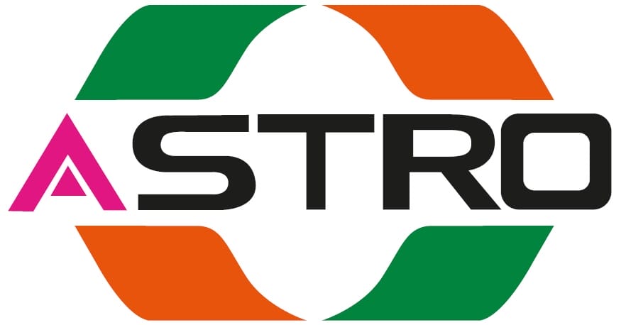 ASTRO logo with green and orange accents