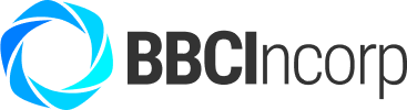 BBCI Incorporated logo: blue circular design with company name