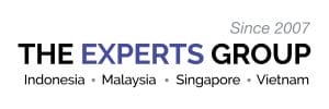 The Experts Group logo: Business experts since 2007. Serving Indonesia, Malaysia, Singapore, Vietnam.