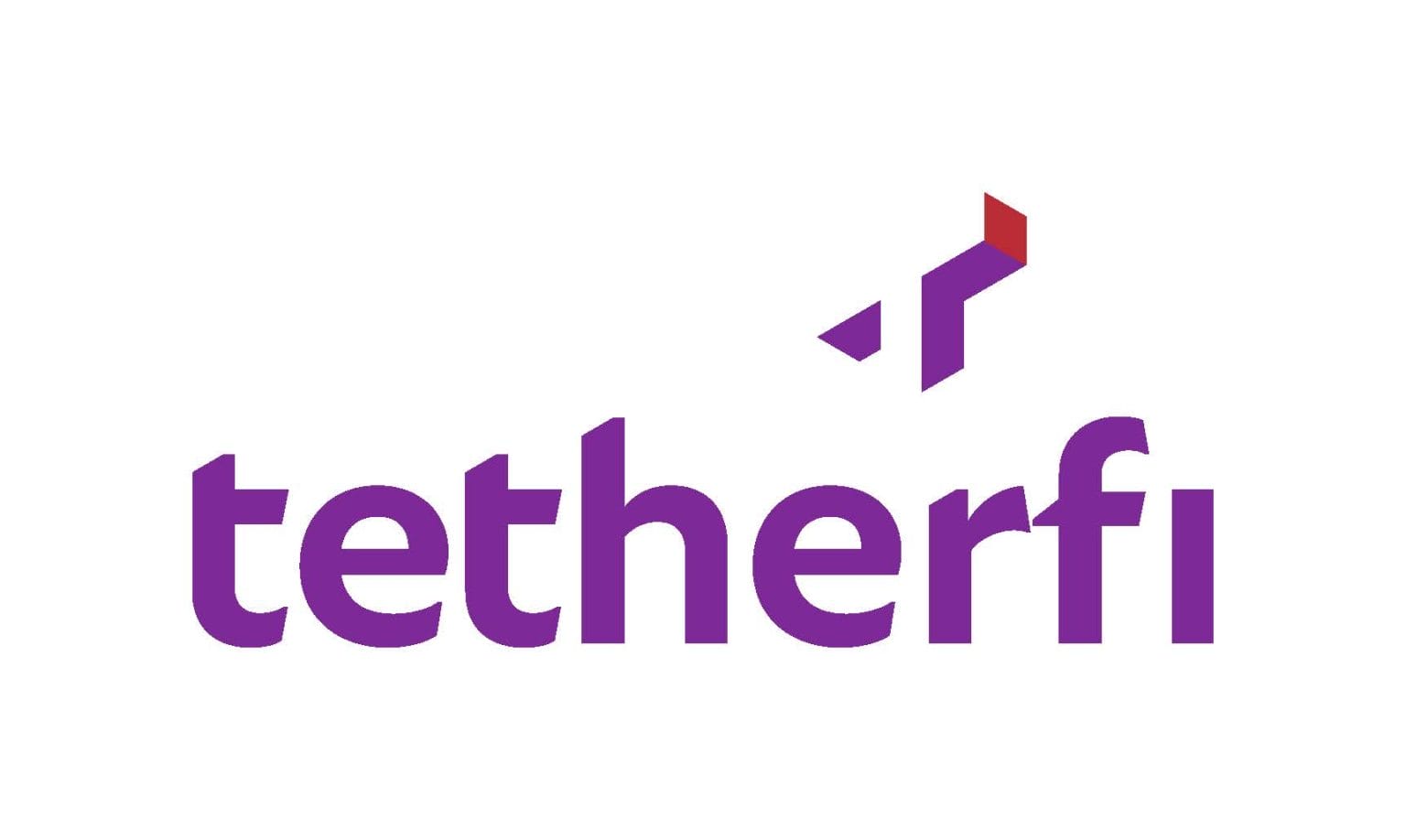 Tetherfi logo: purple text "tetherfi" with a small red and purple design element.