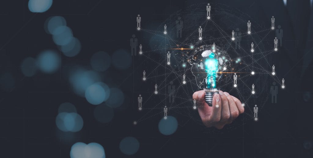 Connecting people on internet ,digital social network connection