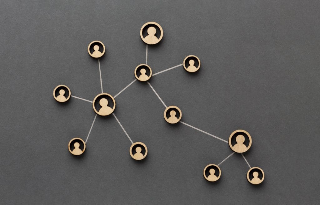 Networking concept still life arrangement